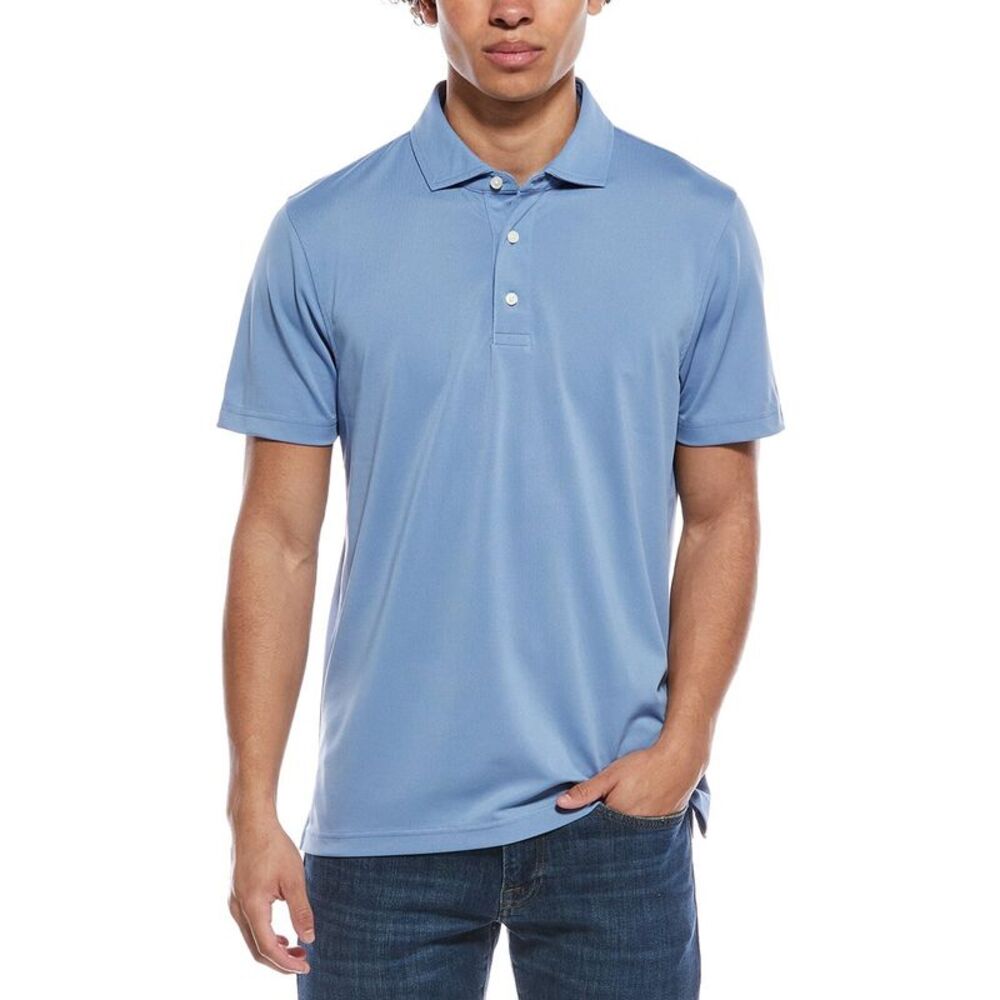 Brooks Brothers Mens Solid Pique Polo Shirt, Blue - Picture 1 of 3